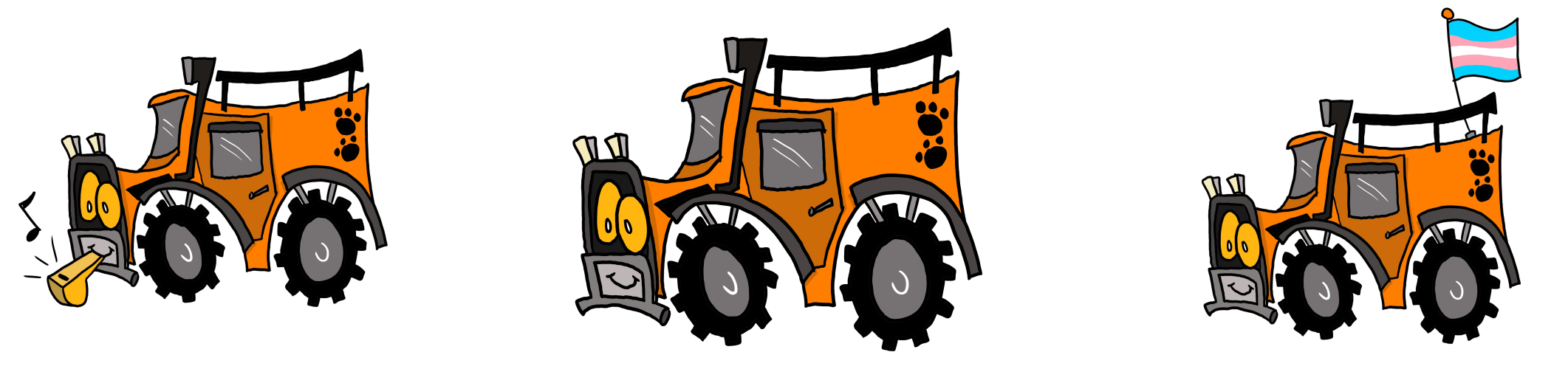 Logos created by cartoonist Joe Wos